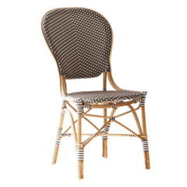 ISABELL SIDE CHAIR CAPPUCHINO / WHITH DOT