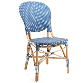 ISABELL SIDE CHAIR BLUE / WHITH DOT